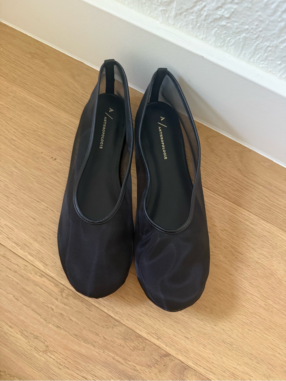 **NWT** By Anthropologie Mesh Ballet Flats - Black - Size 9 - Picture 4 of 6